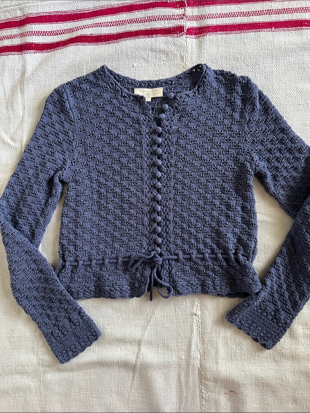 Sezane Martie Cardigan Mineral Blue - Size S